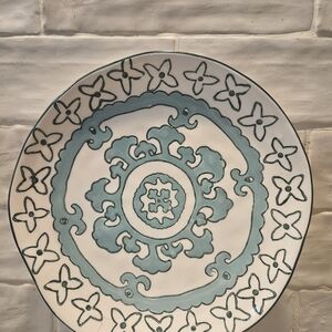 Elegant Blue and White Decorative Plate